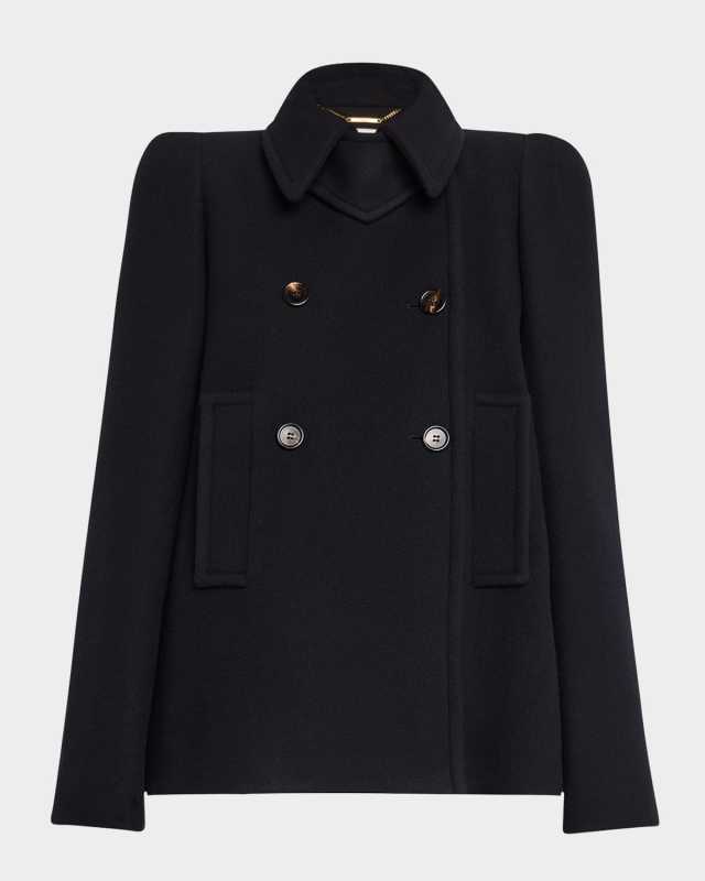Double-Breasted Wool Coat